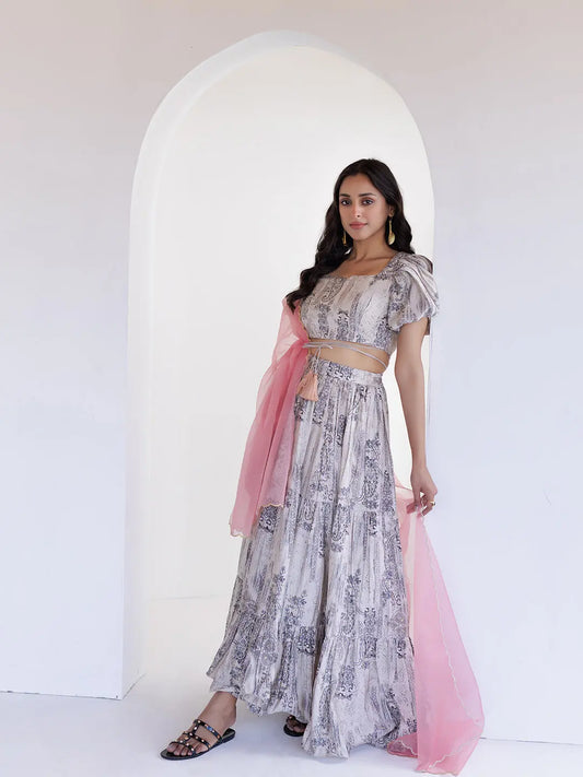 Belgian Scarf Printed Co-Ord Set Ragavi