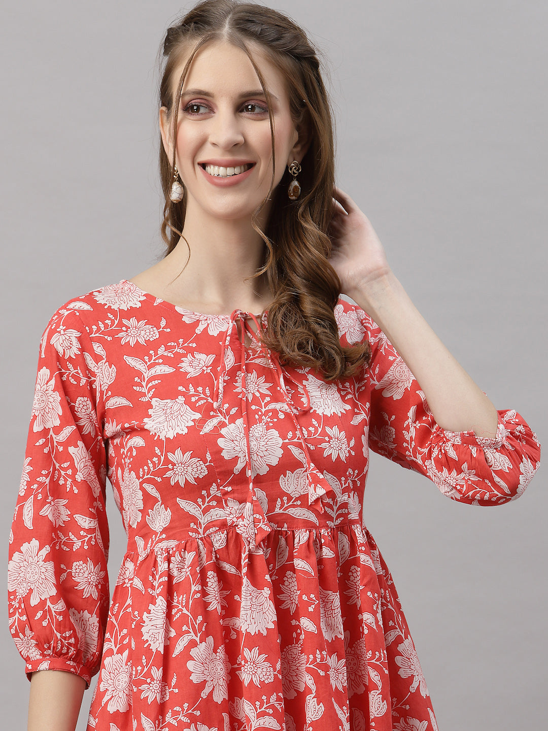 Diana Red Peplum Pyjama Set