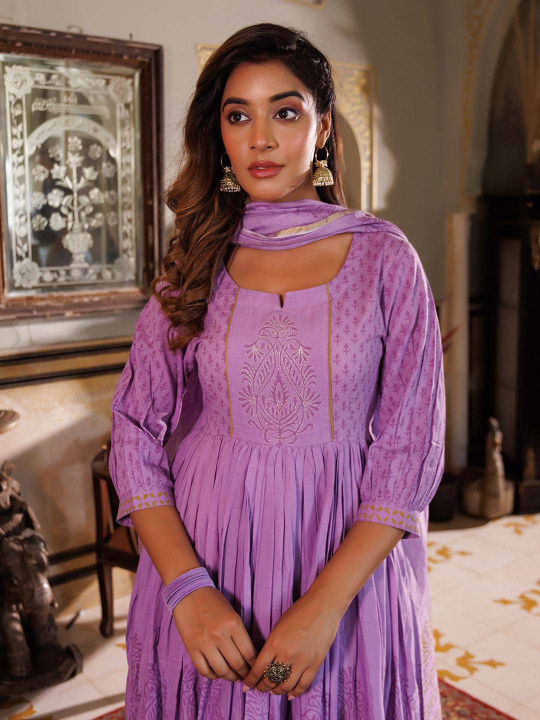 Diffused Orchid Kurta Set