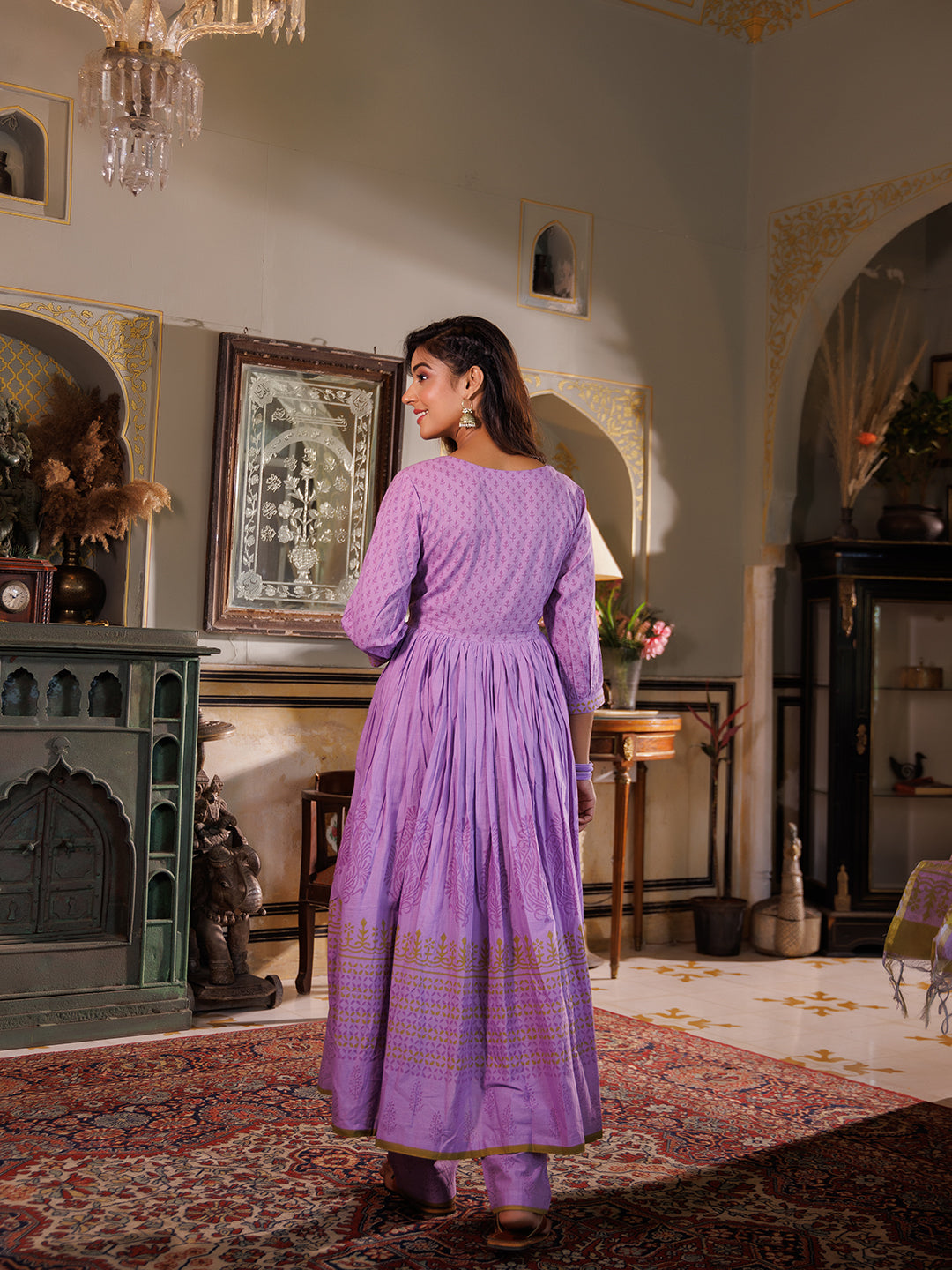 Diffused Orchid Kurta Set
