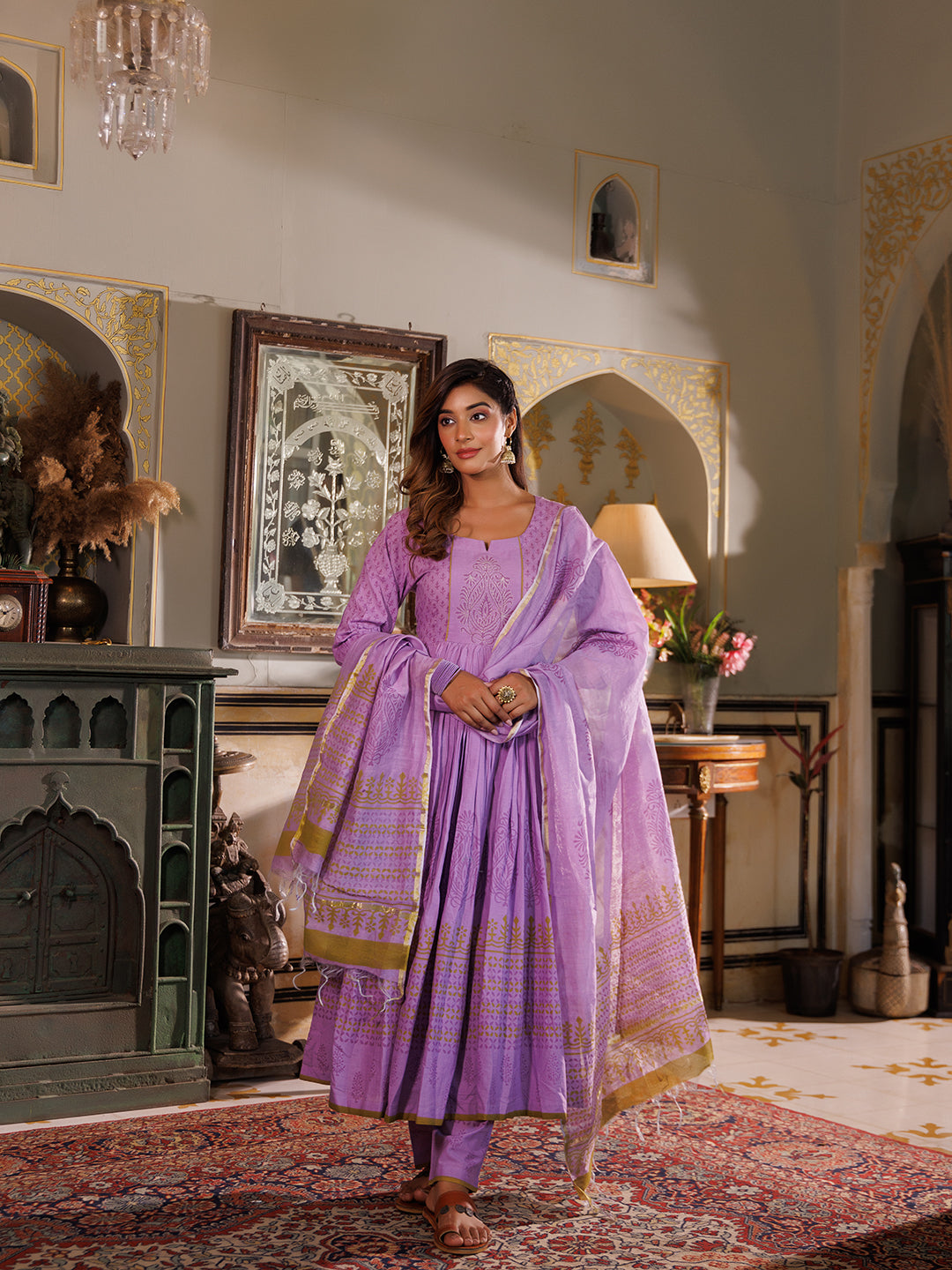 Diffused Orchid Kurta Set