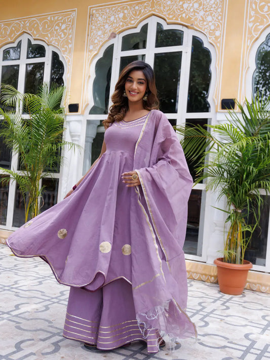 Dusty Lavender Kurta Set Ragavi