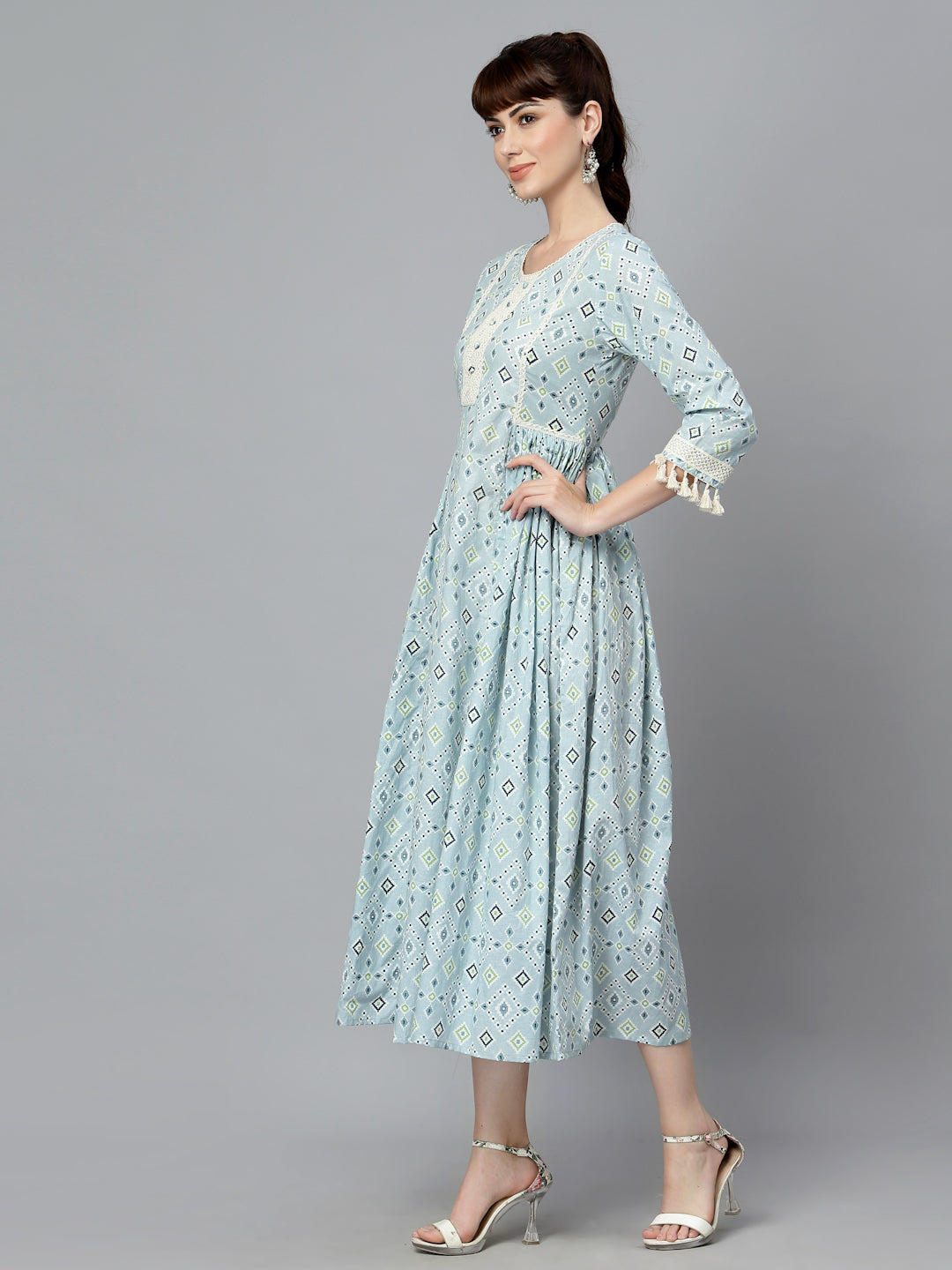 Elisa Blue Printed Kurti