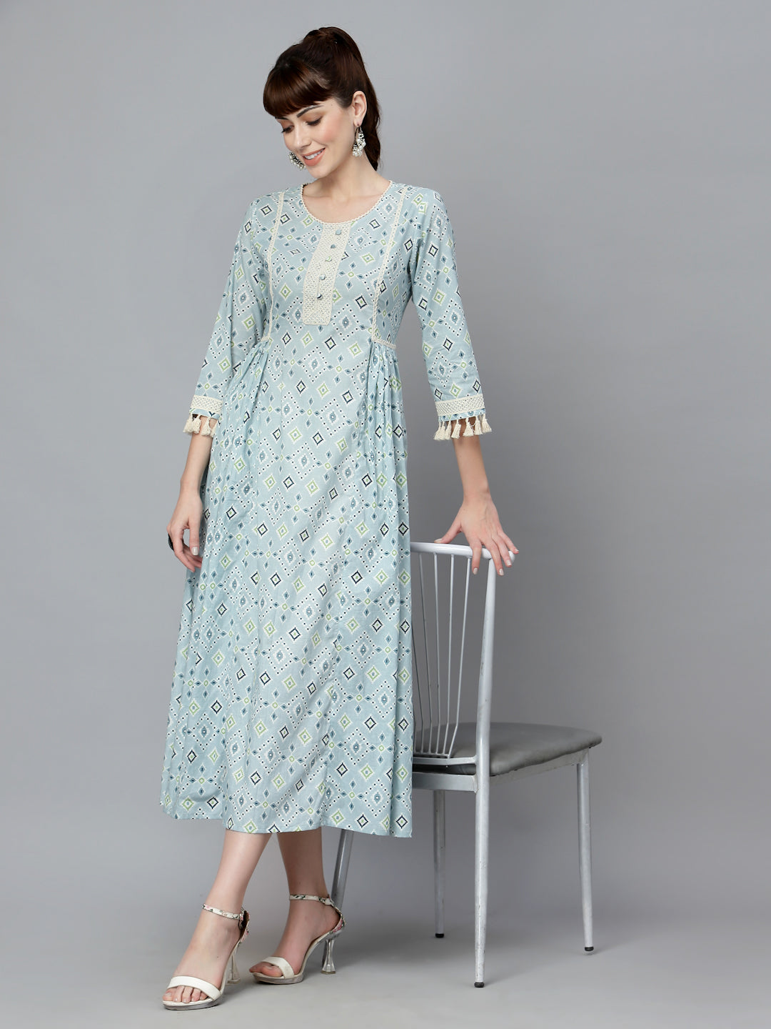 Elisa Blue Printed Kurti