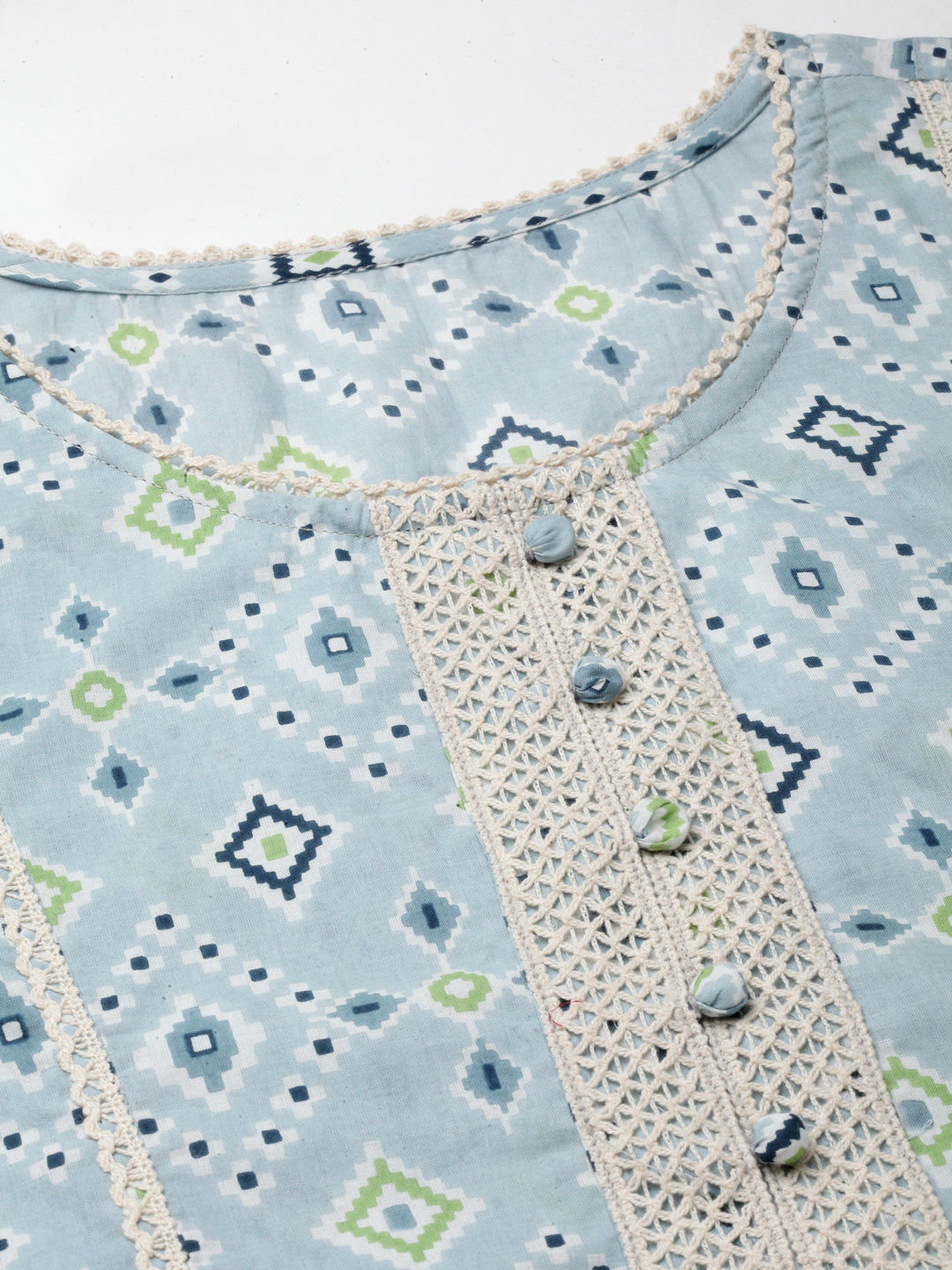 Elisa Blue Printed Kurti