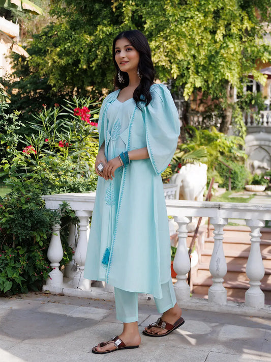 Glacier Blue Kurta Set Ragavi