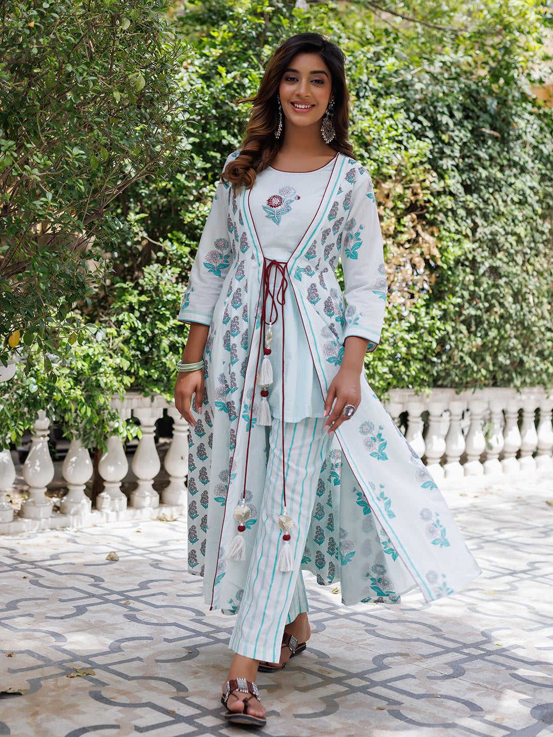 Glass Blue Kurta Set