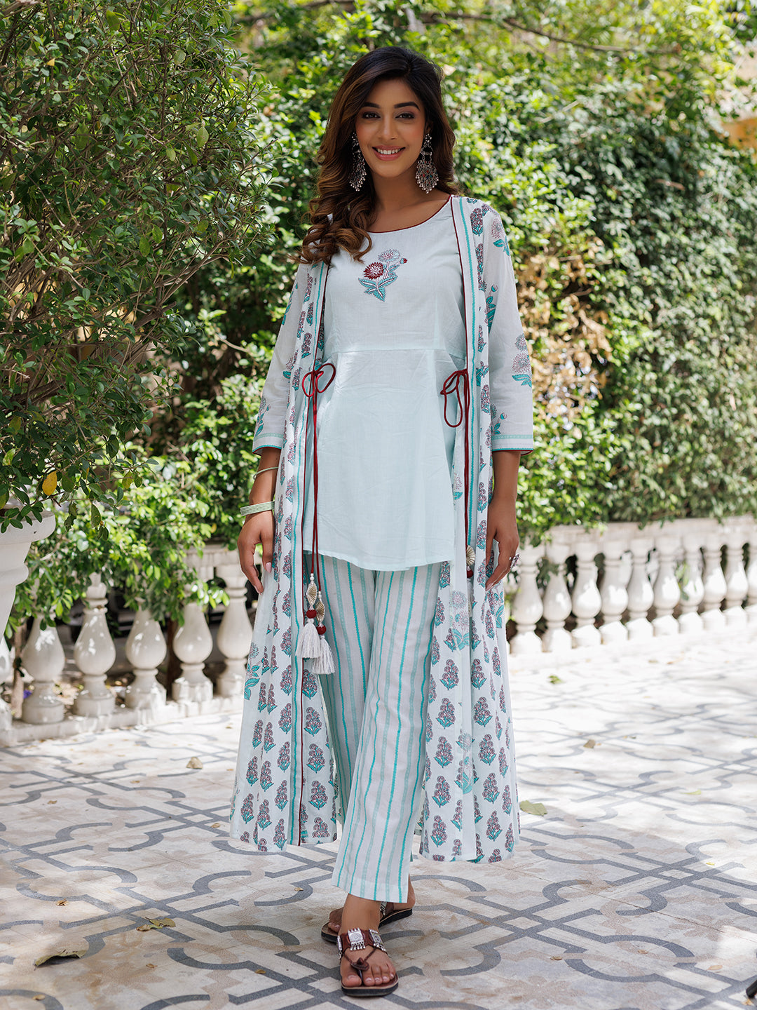 Glass Blue Kurta Set