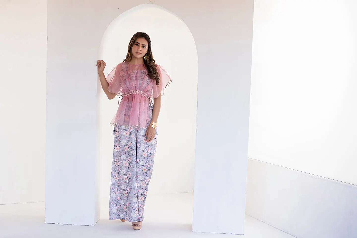 Grey Violet Co-Ord Set Ragavi