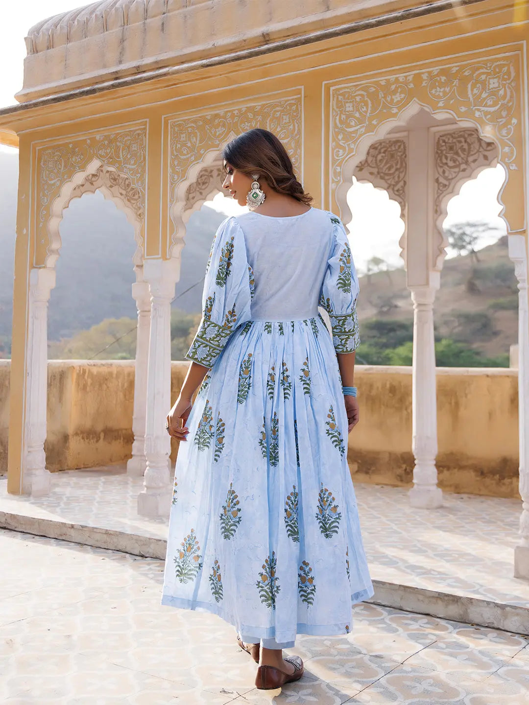Ice Water Blue Kurta Set Ragavi