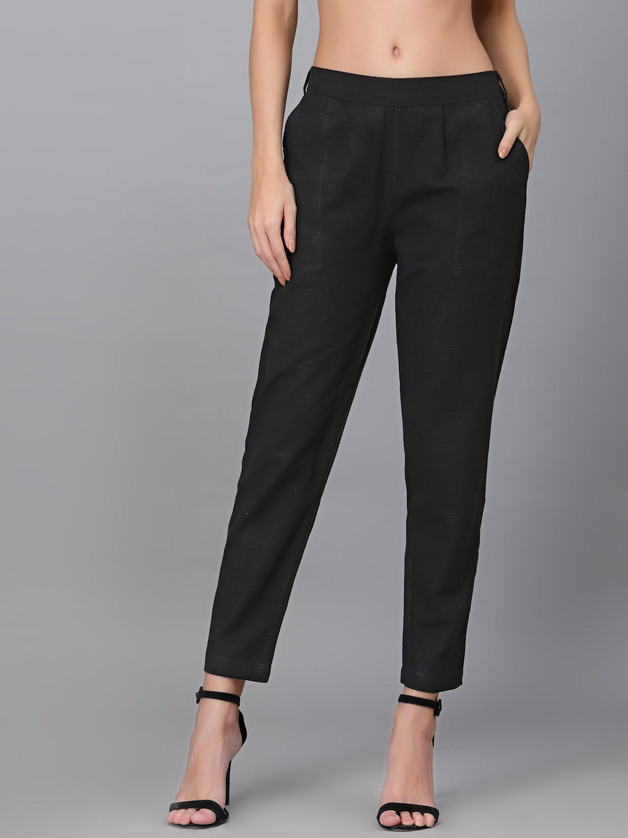 Black Cropped Trouser Ragavi