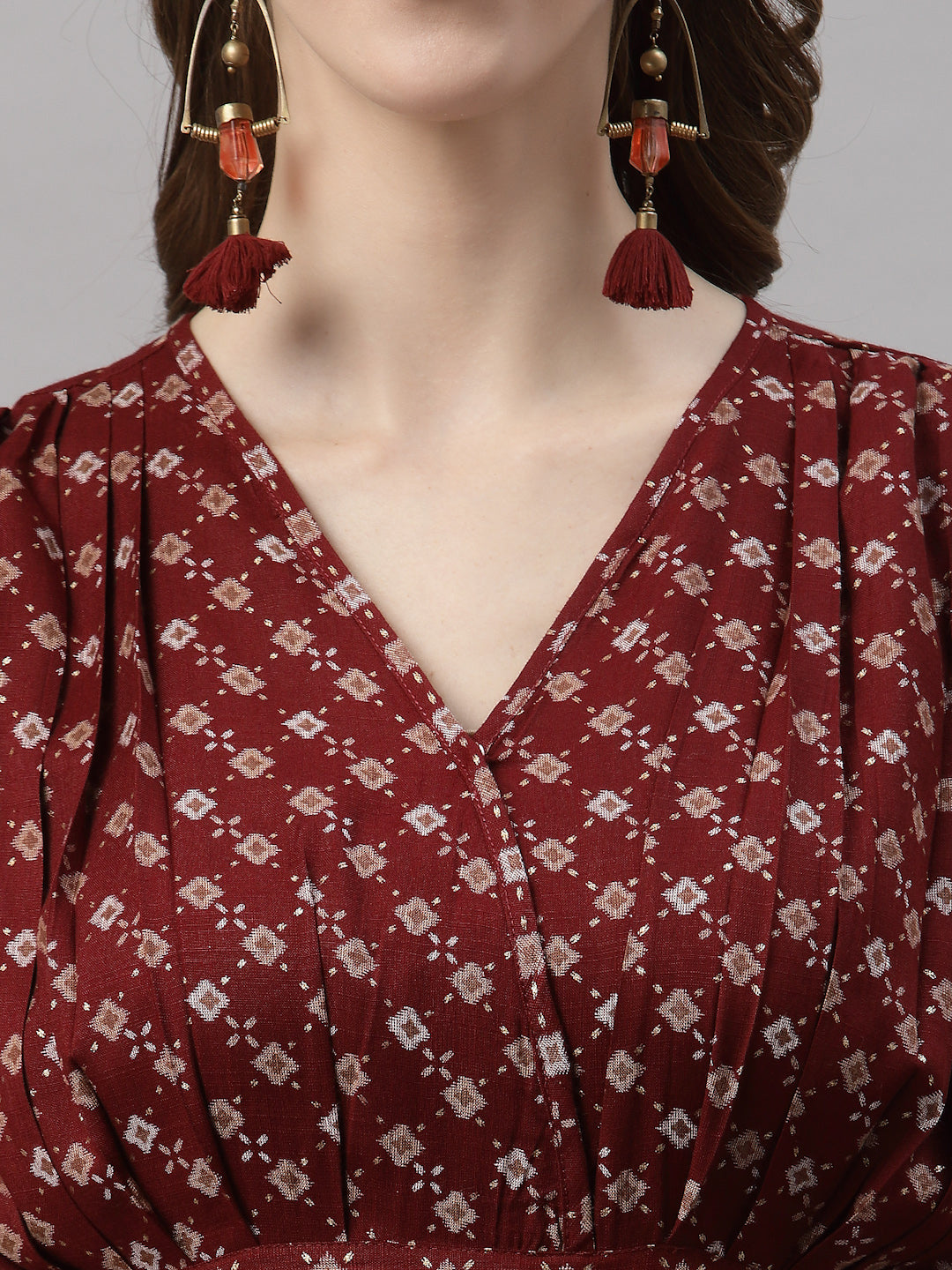 Marie Maroon Dress