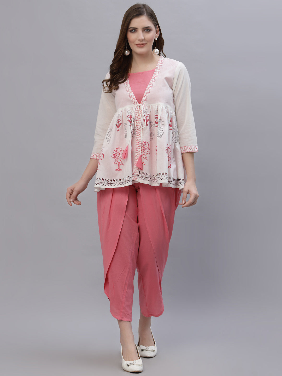 Mayra Pink Dhoti Set