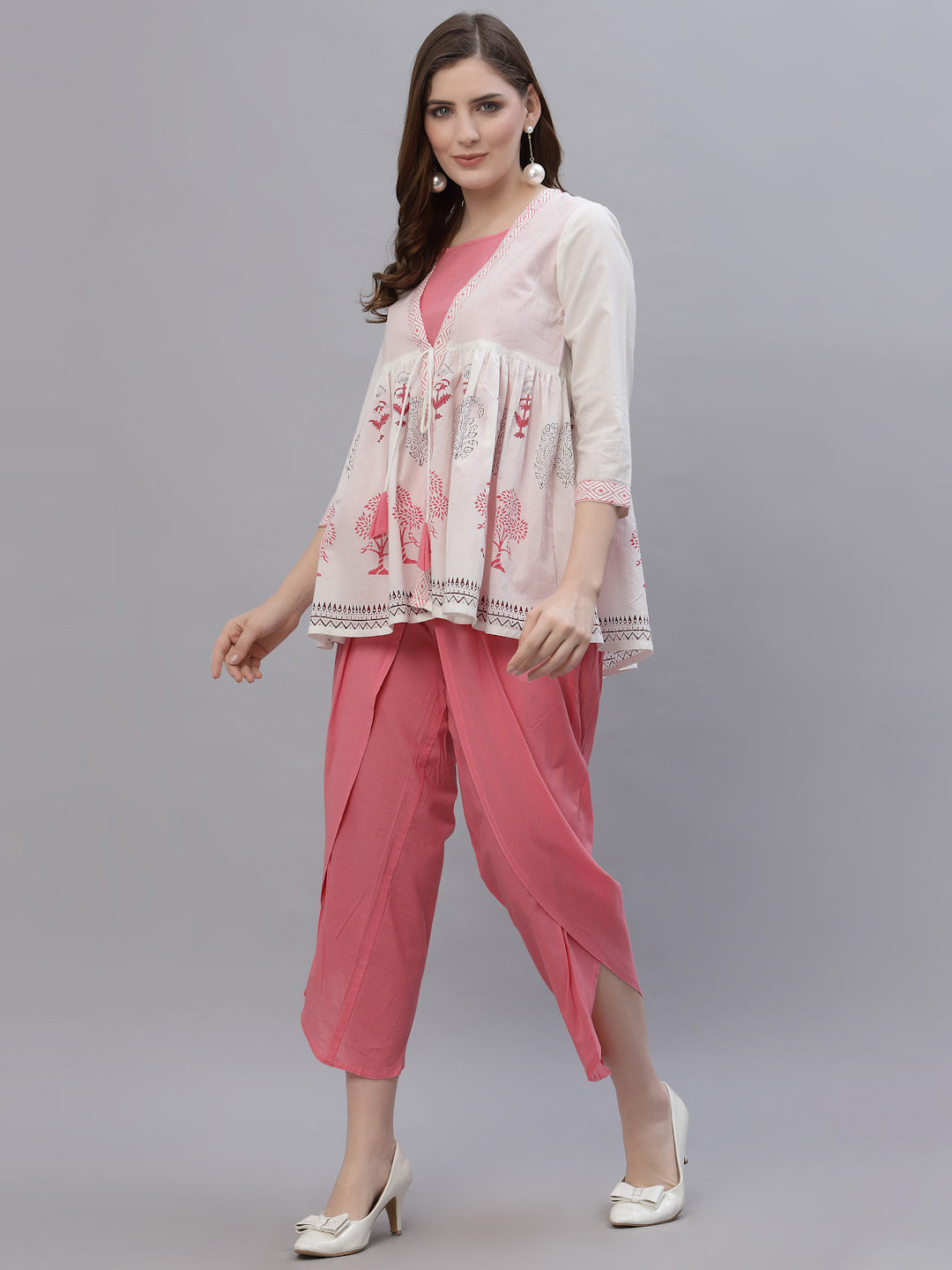 Mayra Pink Dhoti Set