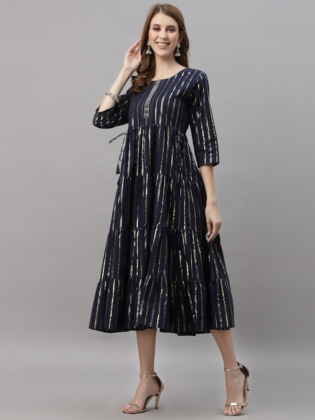 Mehak Blue Tiered Kurta