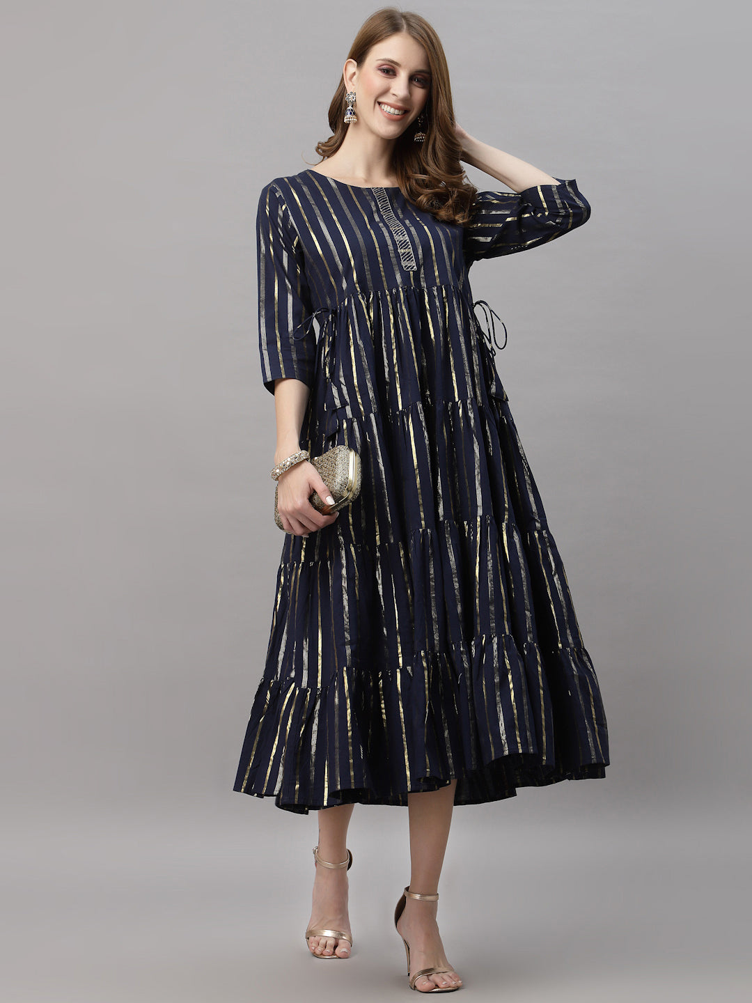 Mehak Blue Tiered Kurta