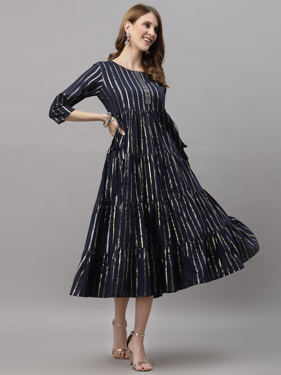 Mehak Blue Tiered Kurta
