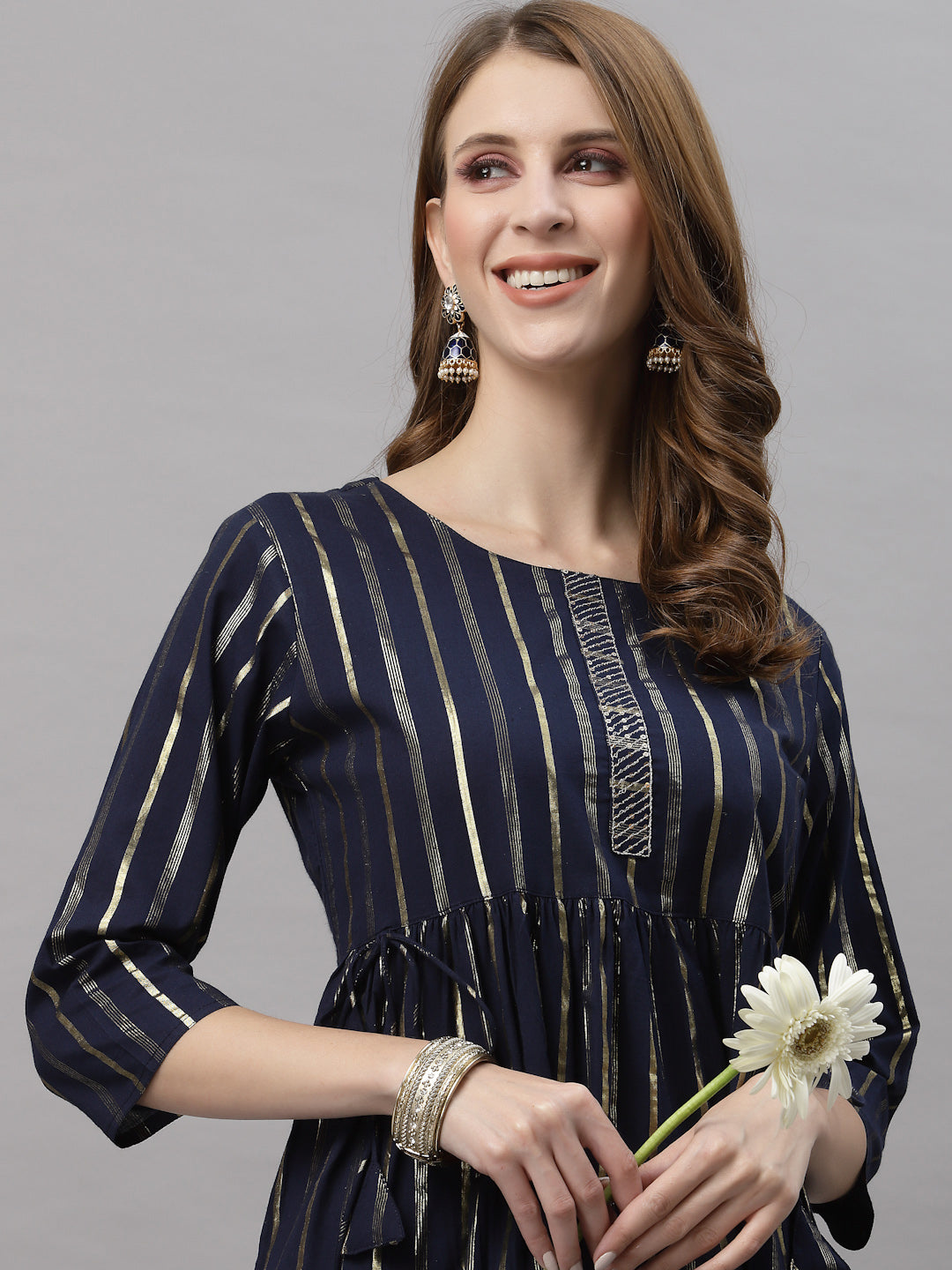 Mehak Blue Tiered Kurta