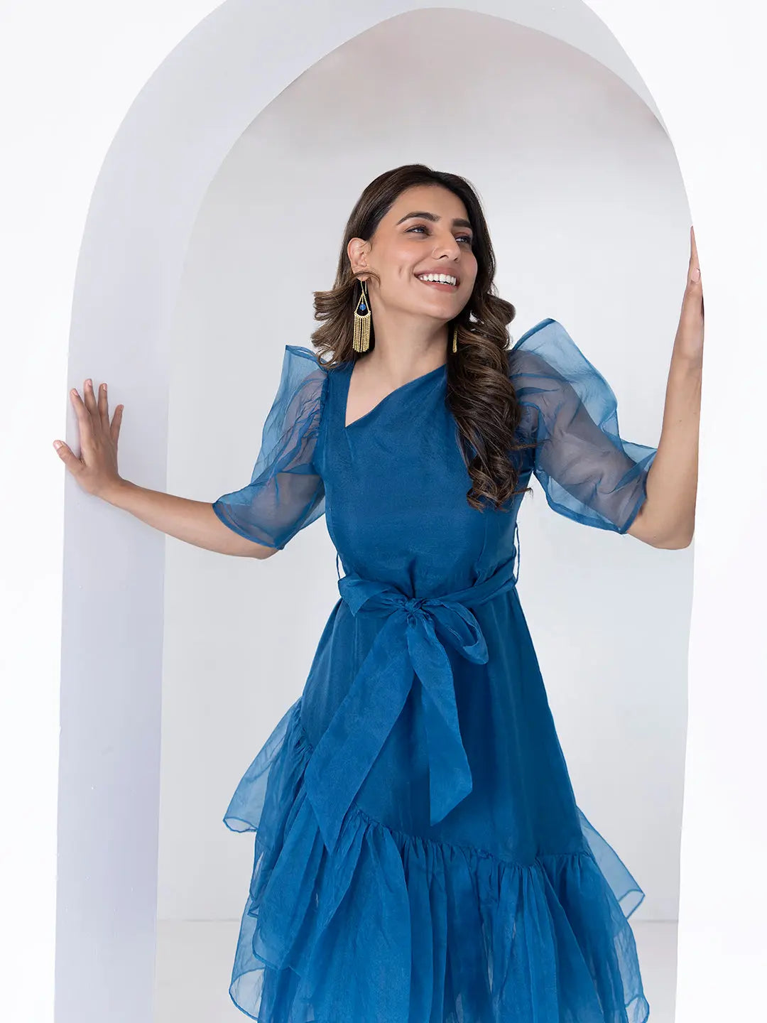 Midnight Blue Midi Dress Ragavi