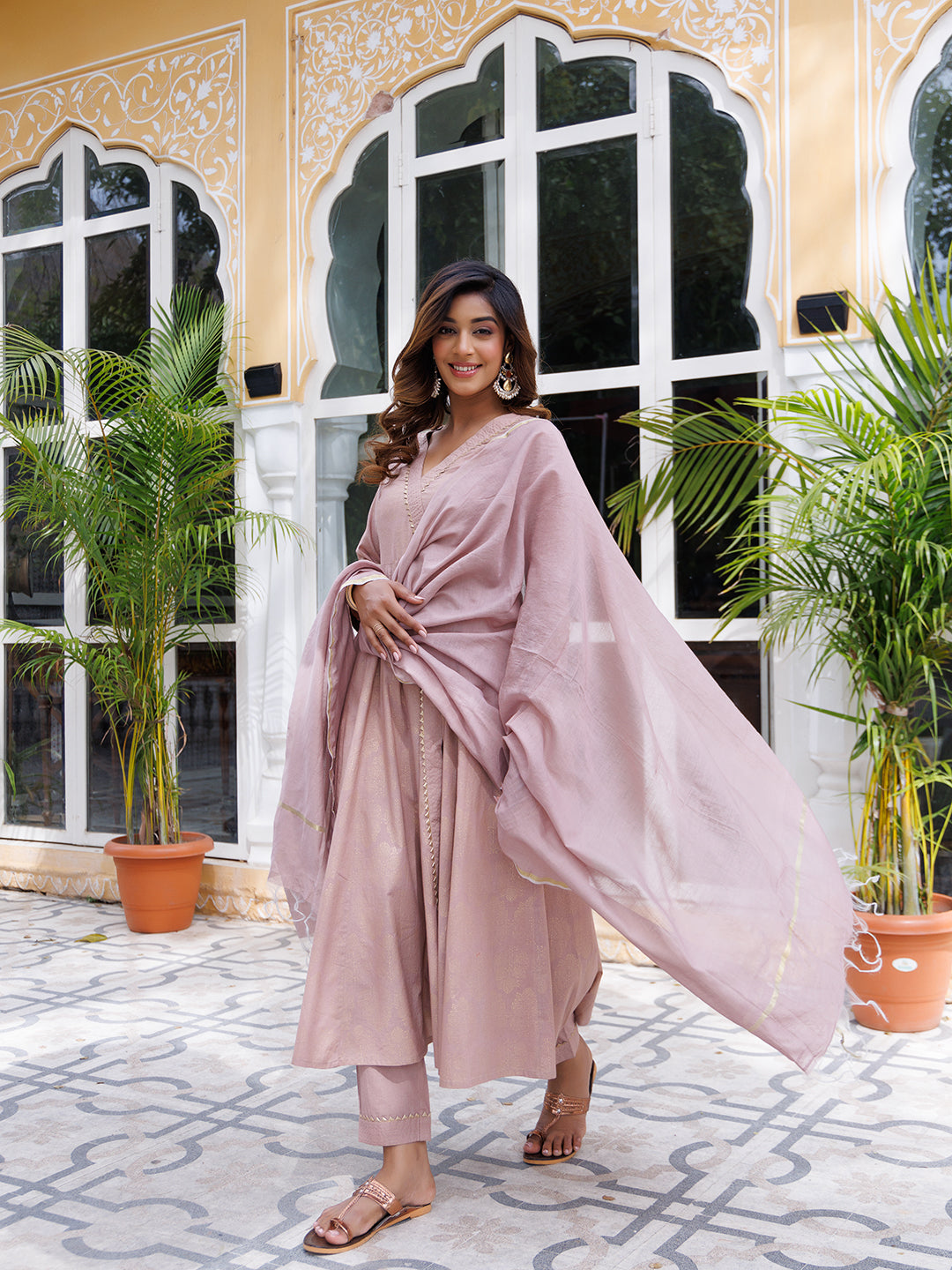 Mahogany Rose Kurta Set
