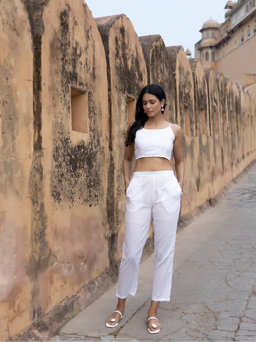 Monika Blue Leheriya Kurta Pants Set