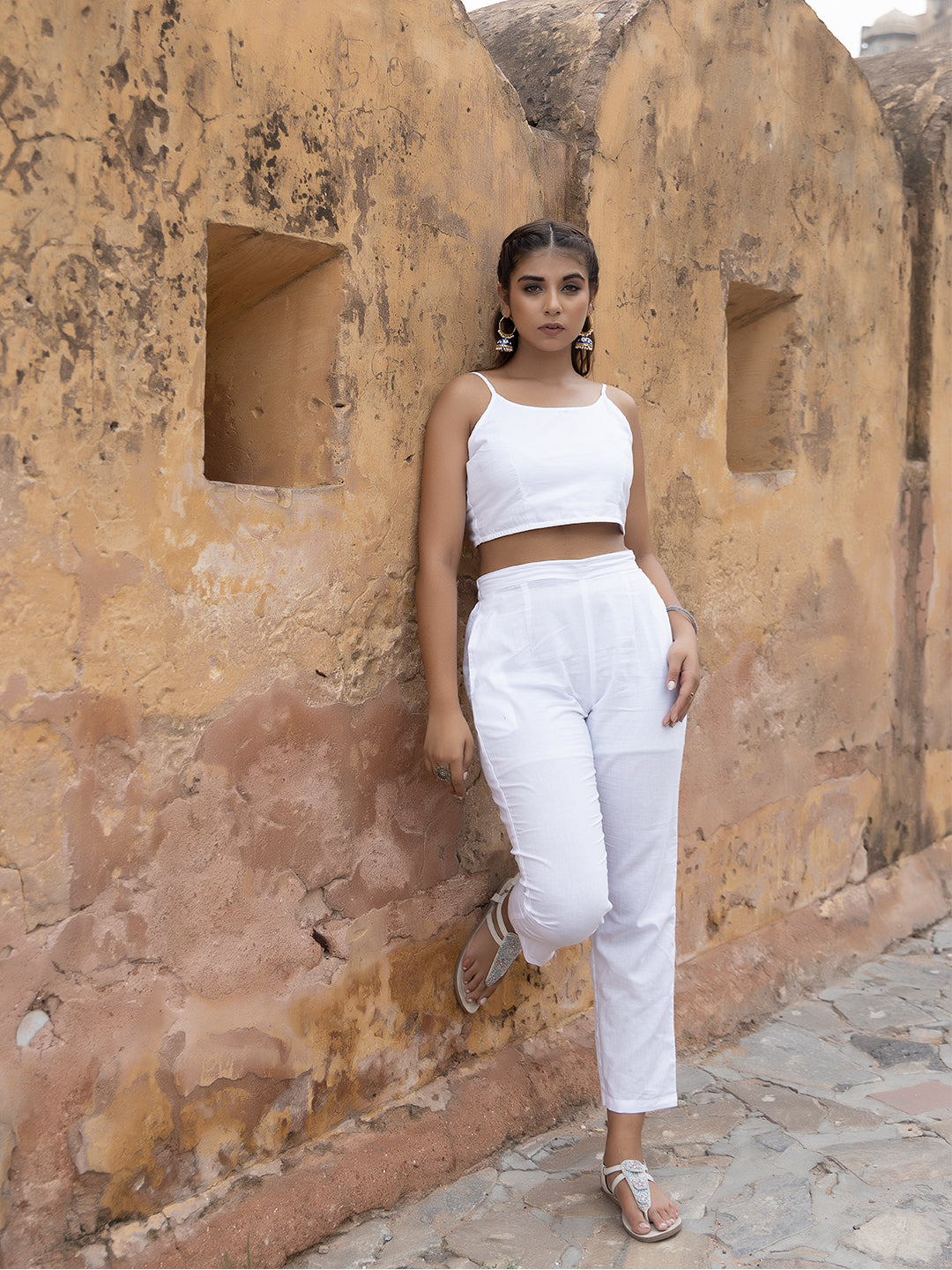 Monika Red Leheriya Kurta Pants Set