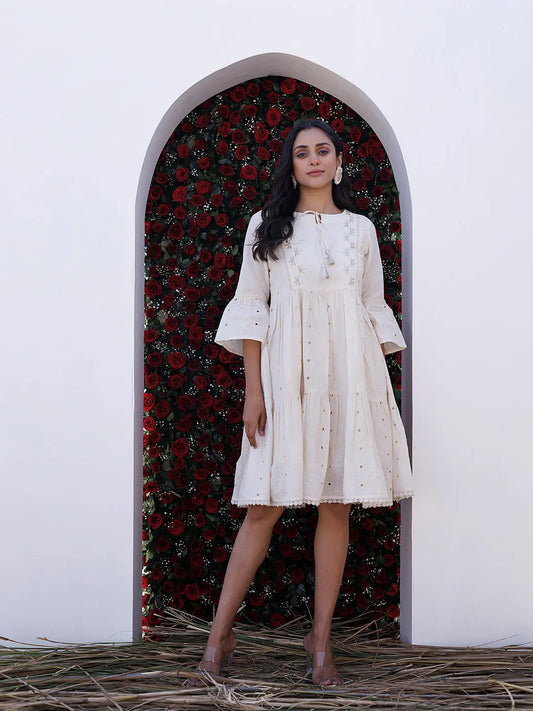 Pristine Schiffli Dress Ragavi