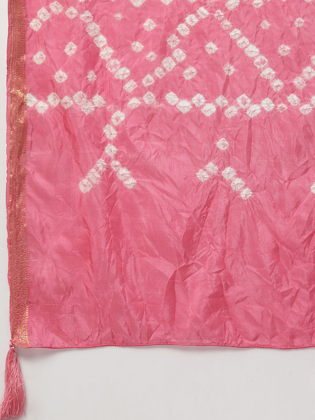 Ragavi Baby Pink Bandhej Dupatta
