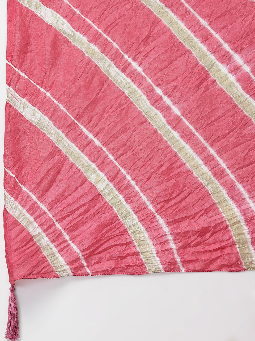 Ragavi Baby Pink Leheriya Dupatta