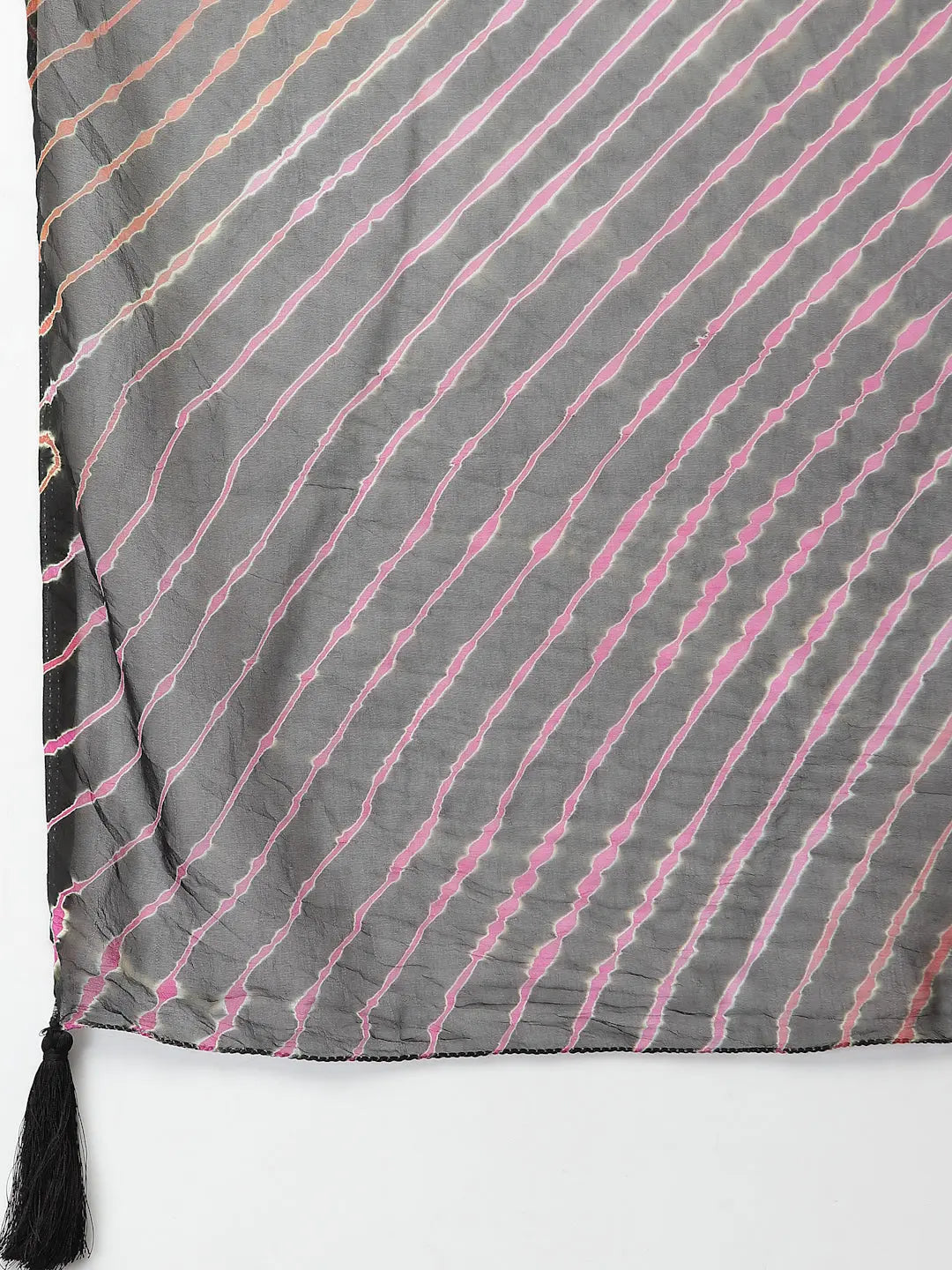 Ragavi Black Multicolour Leheriya Dupatta Ragavi