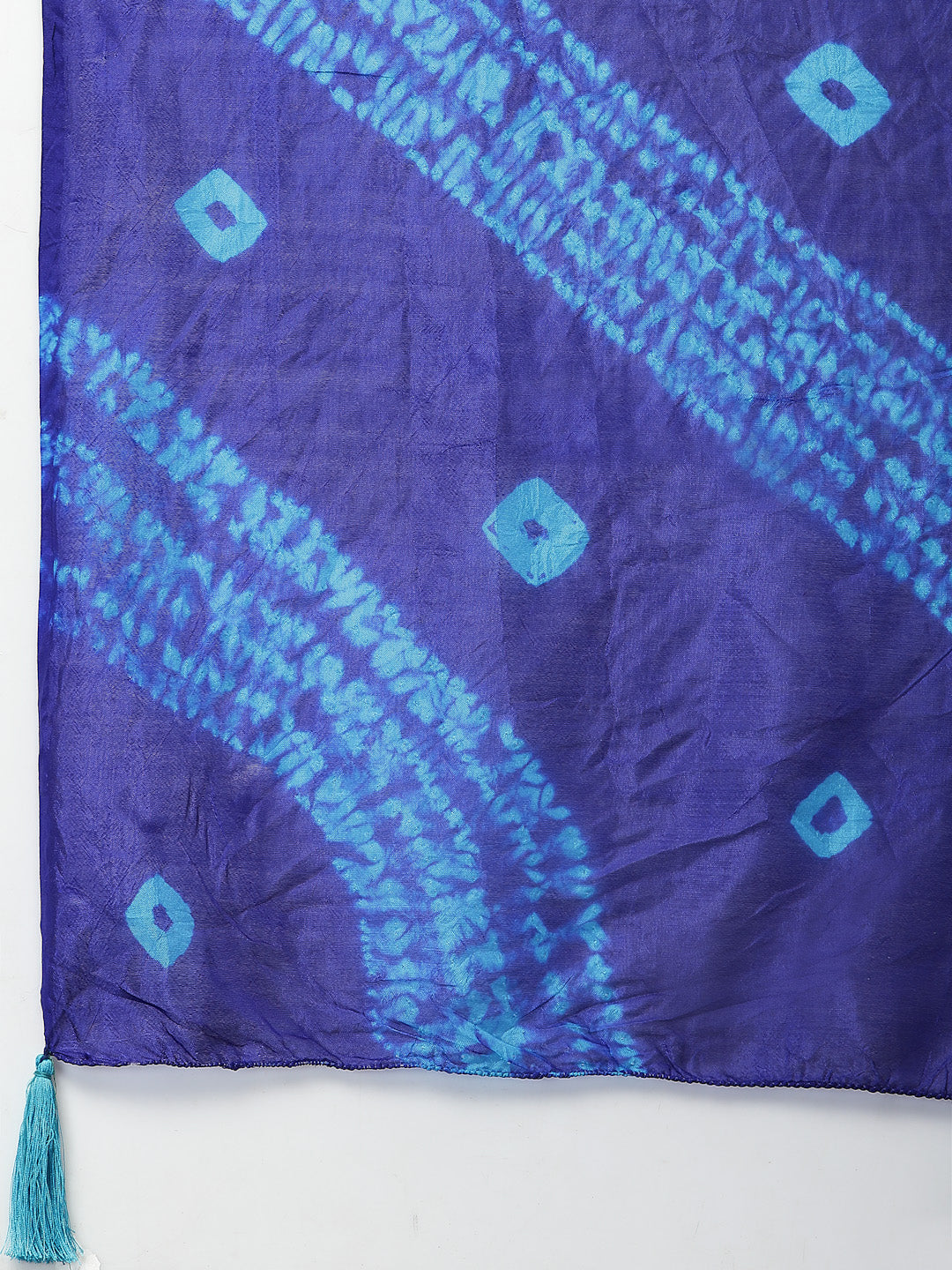Ragavi Blue Bandhej Leheriya Dupatta