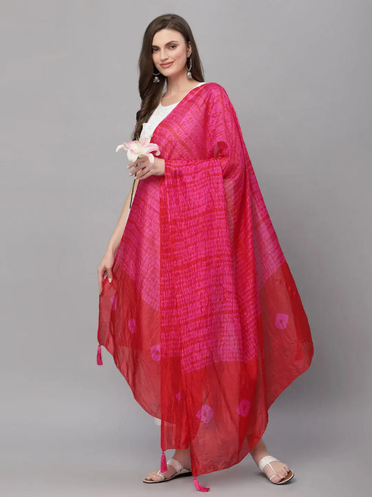 Ragavi Pink Bandhej Dupatta Ragavi