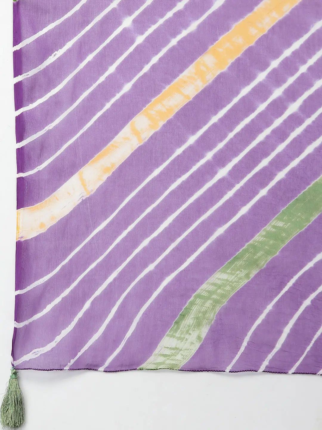 Ragavi Purple Multicolour Leheriya Dupatta Ragavi