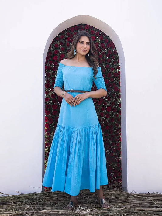 River Blue Midi Dress Ragavi