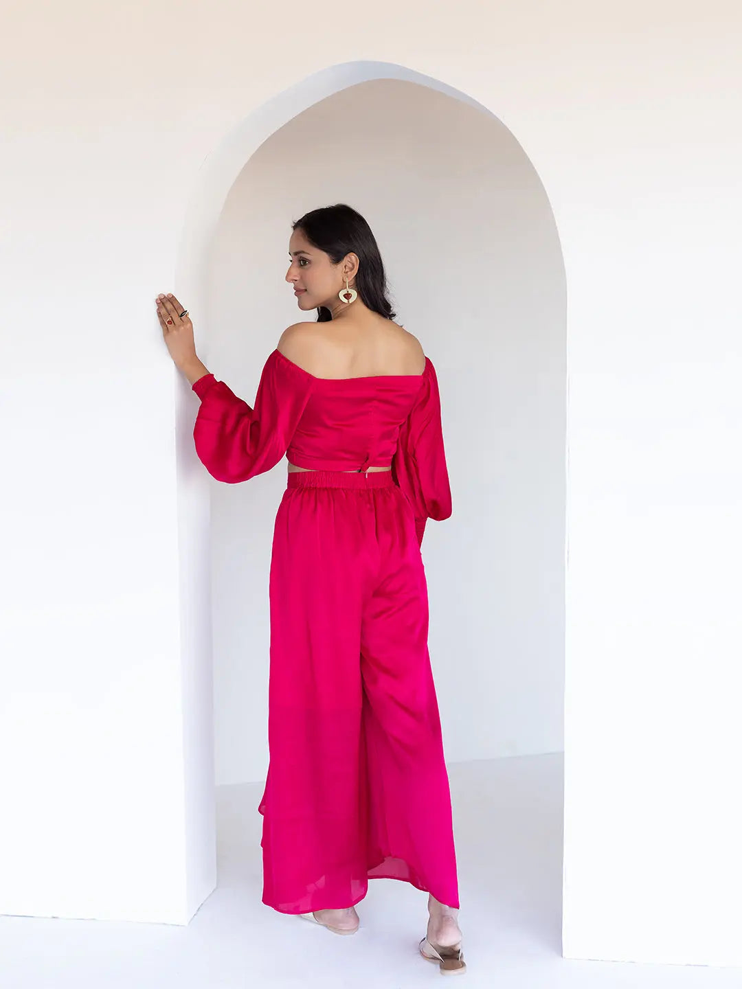 Rose Silk Co-Ord Set Ragavi
