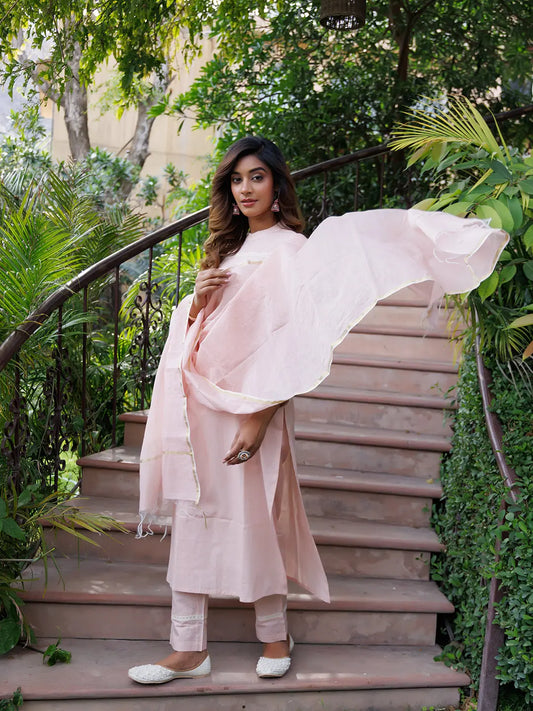 Rose Smoke Kurta Set Ragavi