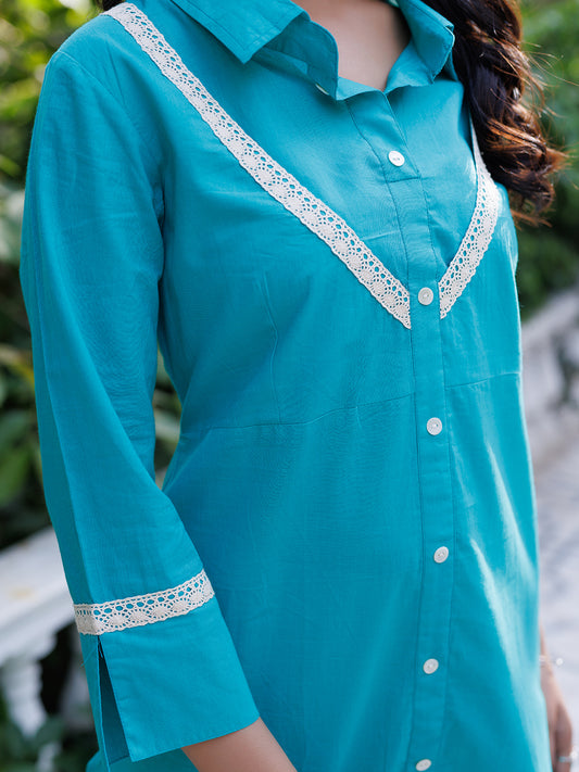Tiffany Blue Kurta Set