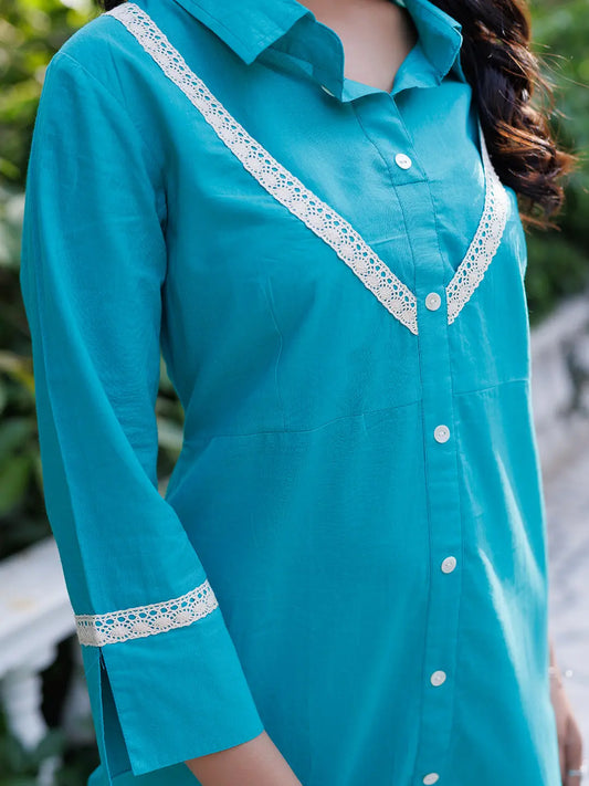 Tiffany Blue Kurta Set Ragavi