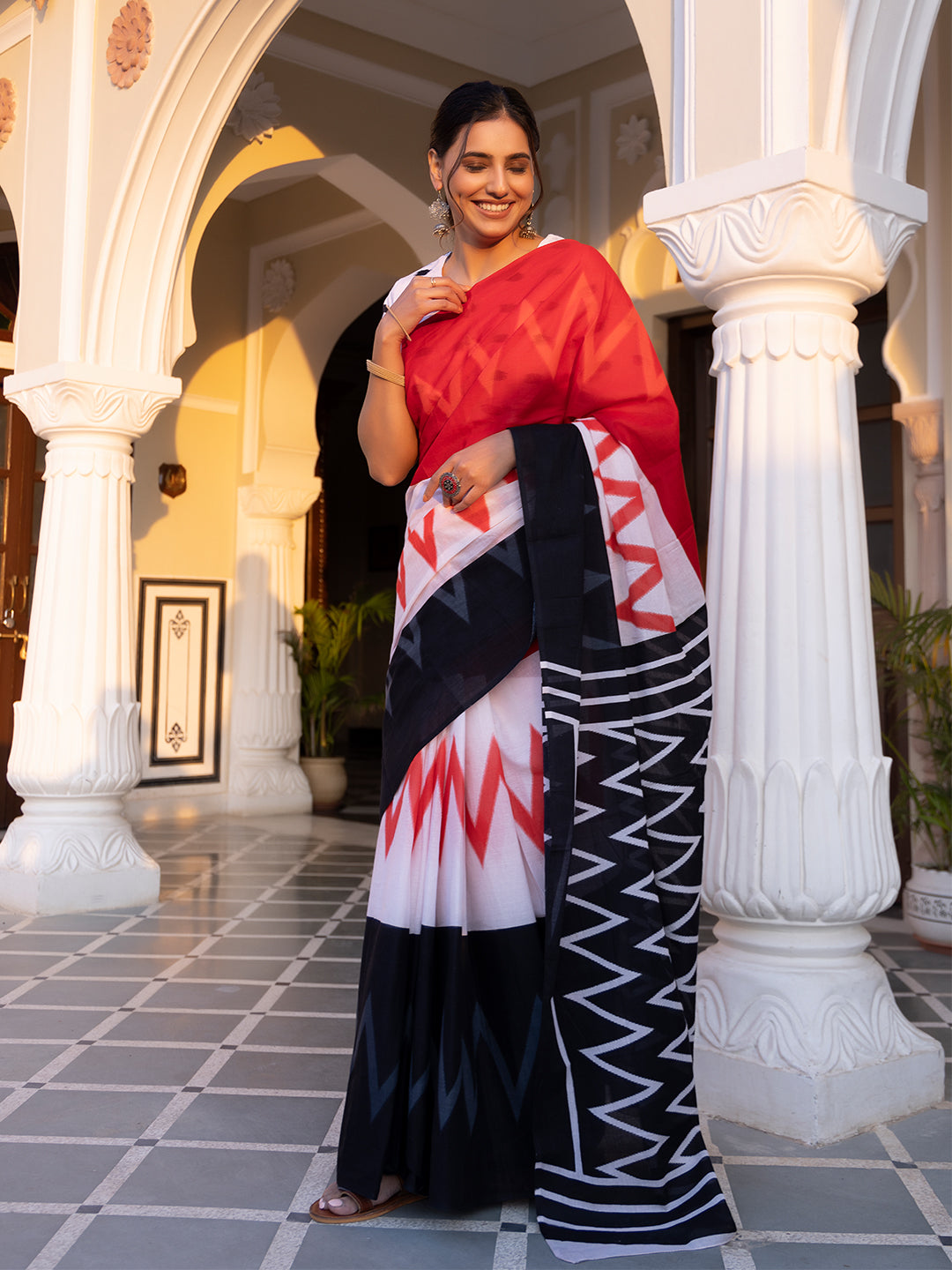 Shadow Currant Cotton Saree