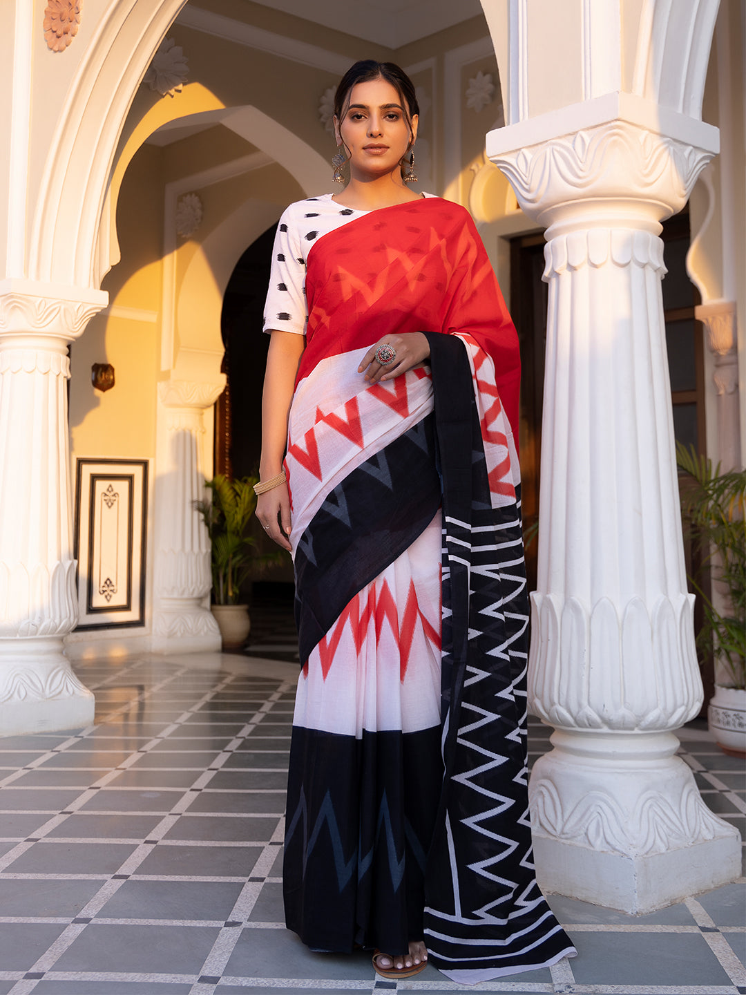 Shadow Currant Cotton Saree