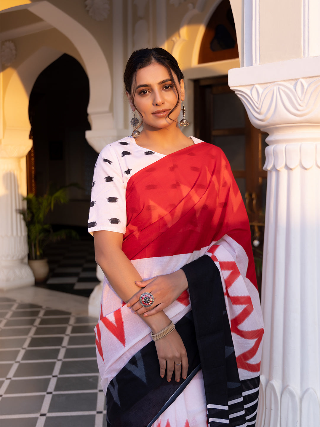 Shadow Currant Cotton Saree