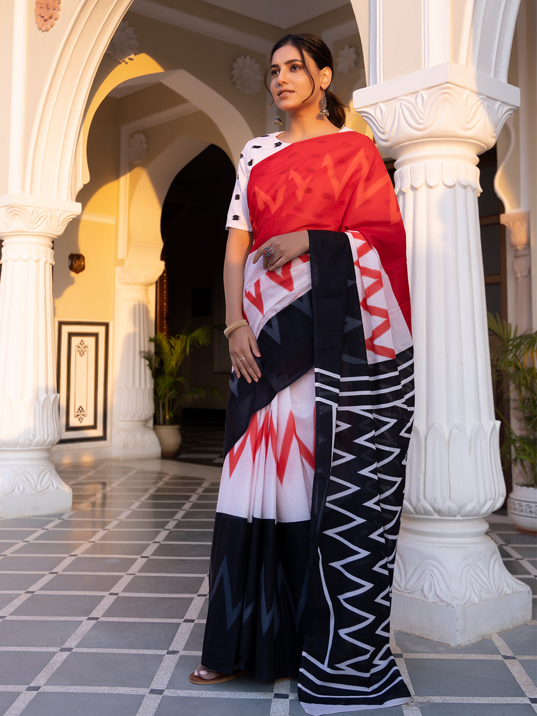 Shadow Currant Cotton Saree