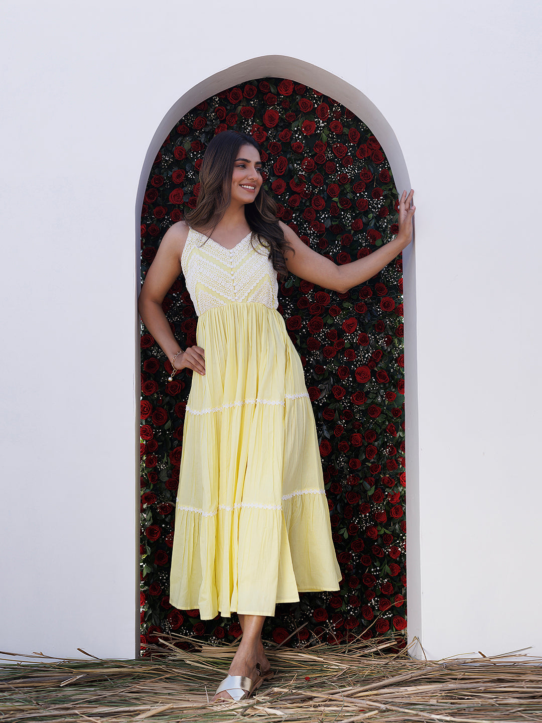 Yellow Pear Maxi Dress