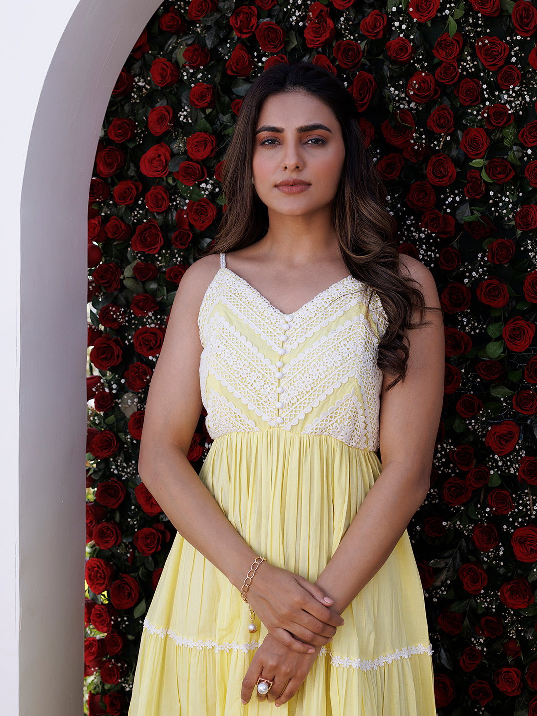 Yellow Pear Maxi Dress