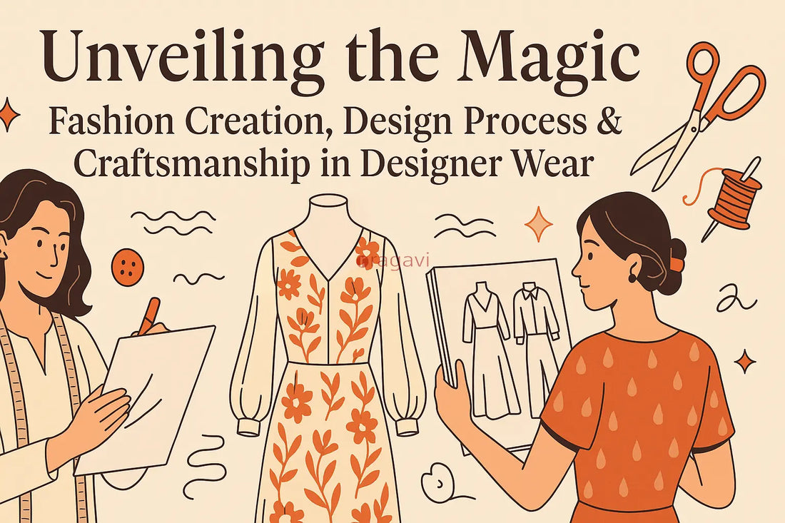Unveiling the Magic: Fashion Creation, Design Process & Craftsmanship in Designer Wear Ragavi