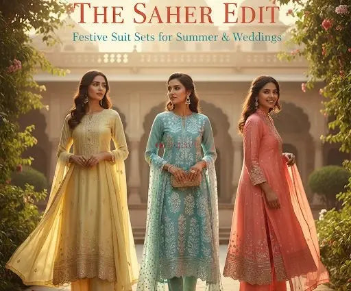The Saher Edit: How to Style Festive Suit Sets for Summer Weddings Ragavi