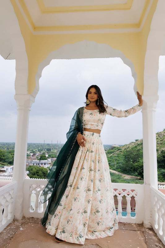 Champagne Lehenga Set