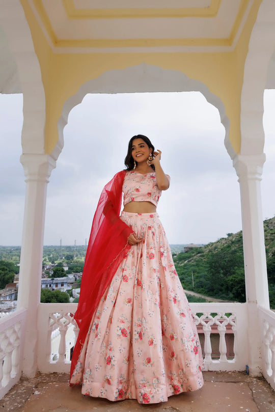 Calcite Pink Lehenga Set Ragavi