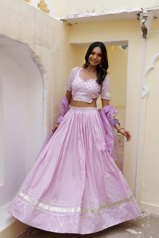 Festival Bloom Lilac Lehenga Set Ragavi