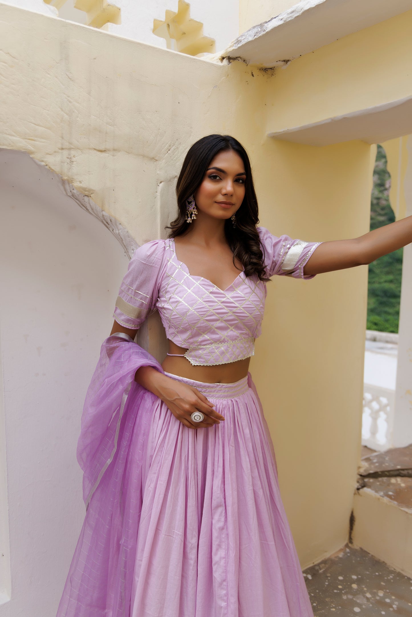 Festival Bloom Lilac Lehenga Set